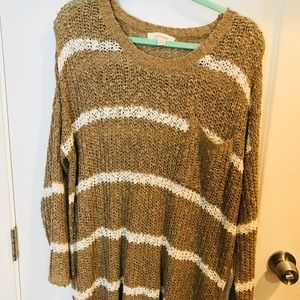 oversized striped lightweight sweater